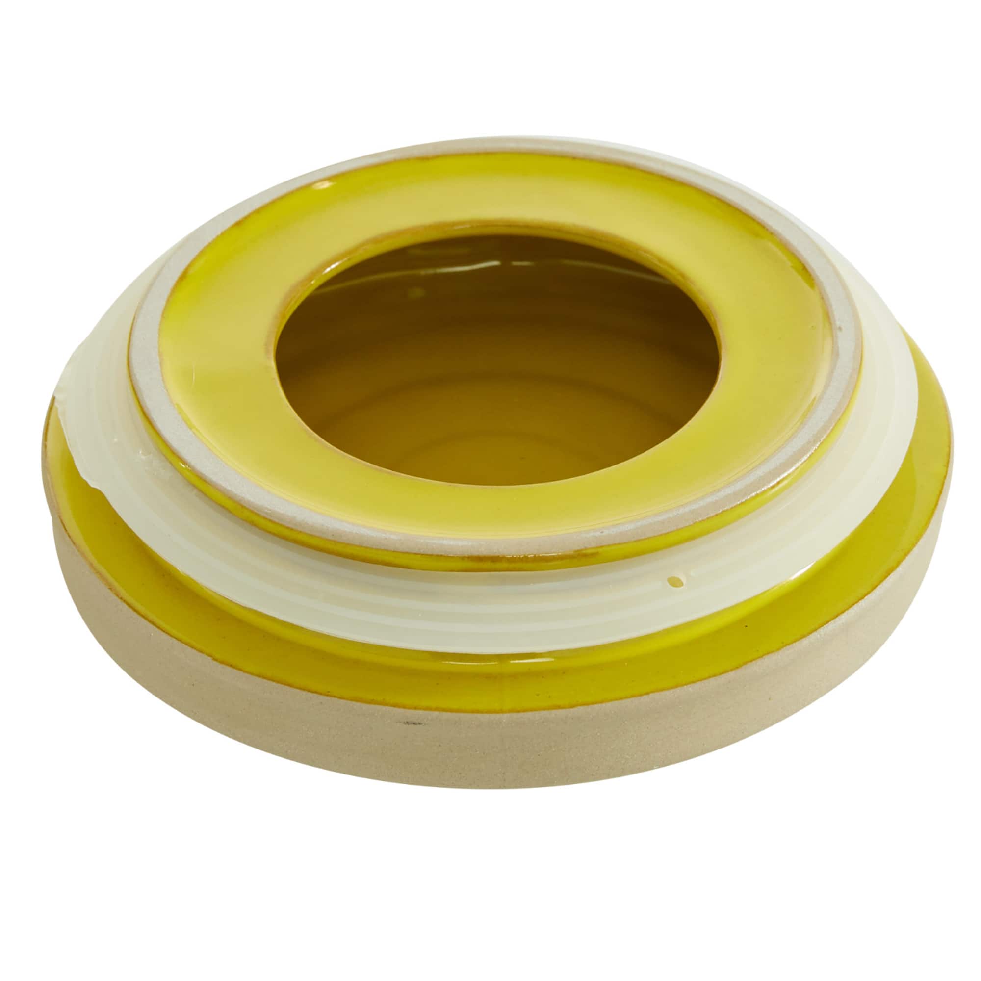 Yellow Ceramic Farmhouse Decorative Jar Set
